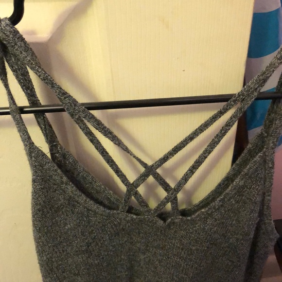 gray knit tank - Picture 2 of 3